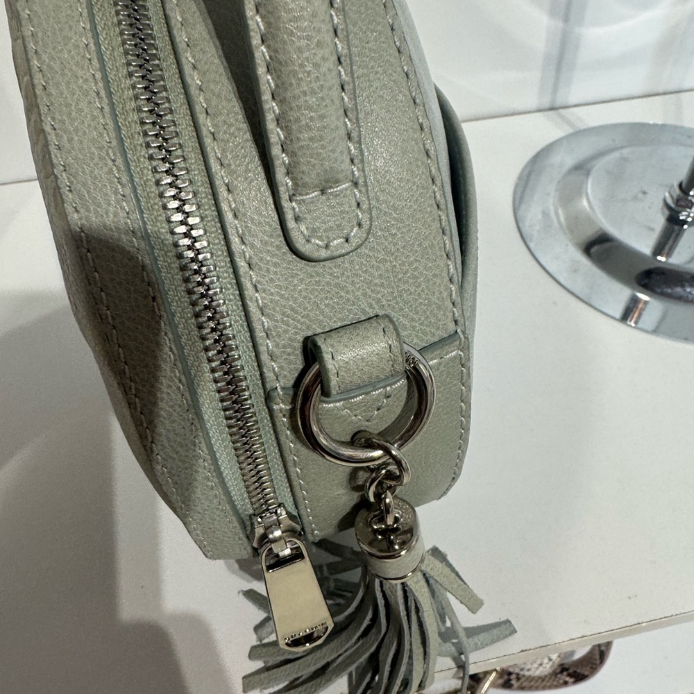 Brahmin Round Croc-Embossed Crossbody in Sage Green - Picture 4 of 4